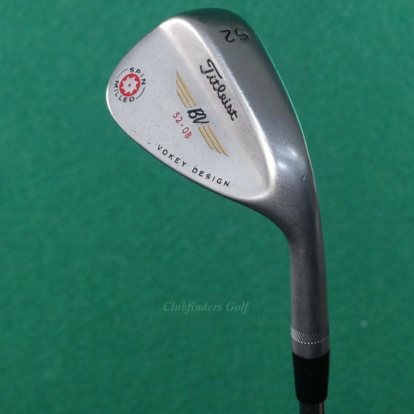 Titleist Vokey Spin Milled 2009 Tour Chrome 52-08 52 GW Gap Wedge Steel Stiff