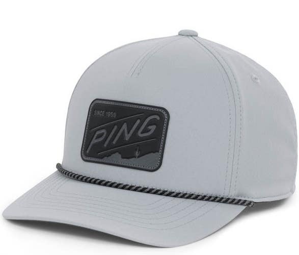 PING Phoenician FlexFit Tech 110 Adjustable Snapback Rope Golf Hat Cap Grey NEW!