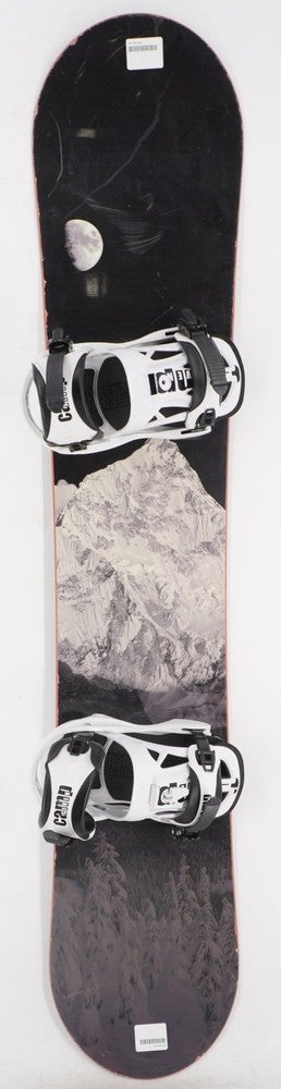 Used Burton Jussi Oksanen 159 Cm Mens Snowboard Combo W Burton
