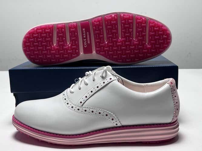 Cole Haan OG Shortwing Golf Golf Shoes White Crystal Rose Women's SZ 9 (W30276)