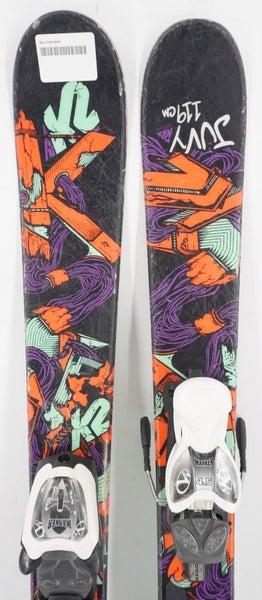 K2 Juvy Twin Tip Kids Skis with Bindings - 119 cm Used