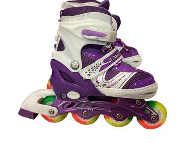 Used POWER EMOW Child Roller Quad Skates Purple Adjustable 11846-S000101480