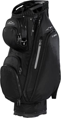 Sun Mountain 2026 Model C100 Lightweight Cart Golf Bag 14-Way Top - BLACK