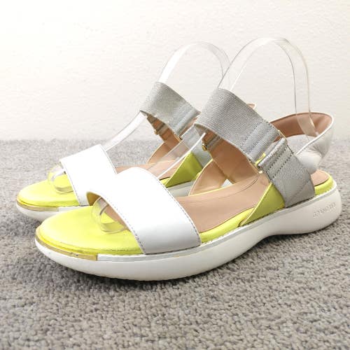 Cole Haan Grand Ambition Carmel Comfort Sandals Womens Size 8 Shoes White Gray