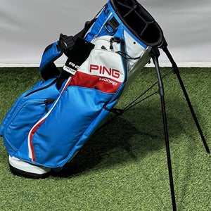 PING 2025 Hoofer 231 Golf 5-Way Stand Carry Bag Color: Blue/Red/White New!