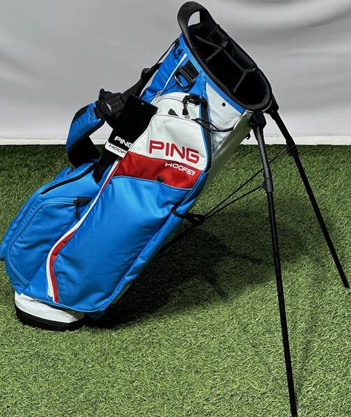 PING 2025 Hoofer 231 Golf 5-Way Stand Carry Bag Color: Blue/Red
