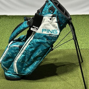 PING Hoofer 231 Golf 5-Way Stand Carry Bag Color: Teal Mr. PING Decal New!
