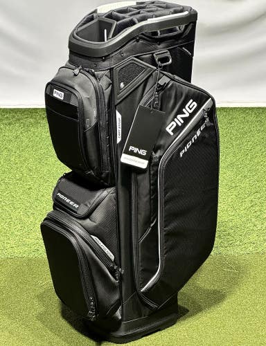 PING 2026 Pioneer 244 Cart Golf Bag 15-Way Divider Color: Black/White NEW!