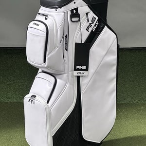 PING 2026 DLX Premium 15-Way Cart Golf Bag Color: White/Black NEW!
