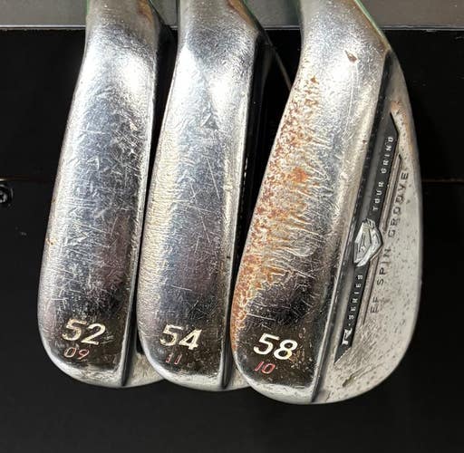 TaylorMade Tour Preferred EF Wedge Set 52*,54*,58* True Temper Shafts RH Used
