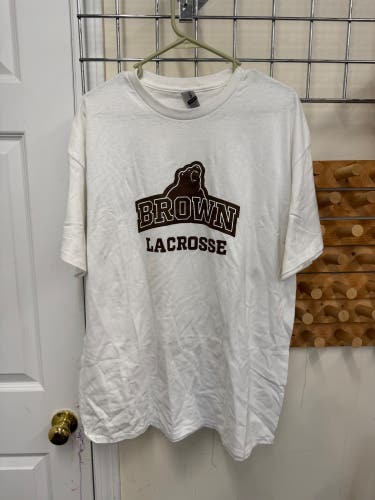 White XL Brown Lacrosse Men's Shirt (New)