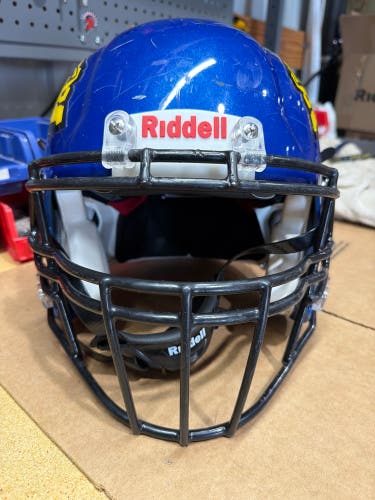 USED RIDDELL SPEED ICON ADULT HELMET - LARGE - ROYAL BLUE METALLIC