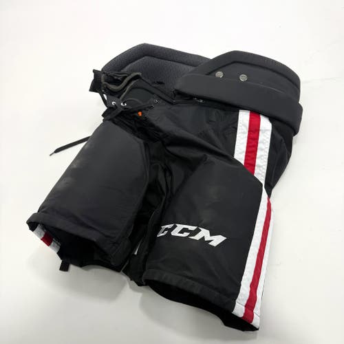Used Black Chicago Blackhawks CCM HPTK Pants | Medium | BH261