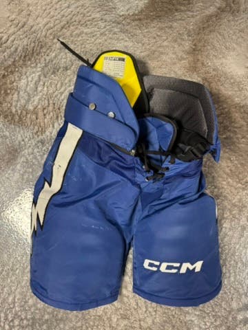 #72 Declan Carlile Used Senior Medium CCM HPTK Hockey Pants Pro Stock