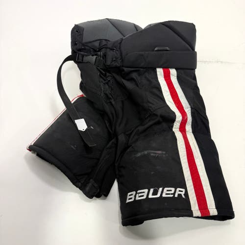 New Damaged Black Chicago Blackhawks Bauer Nexus Pro Pants | Medium | #91 Frank Nazar | BH265