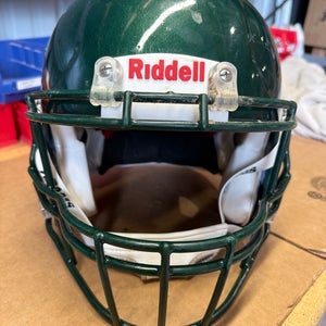 USED RIDDELL SPEED ICON ADULT HELMET - LARGE - FOREST GREEN METALLIC