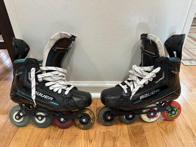 Prostock Bauer Mach Skates With Kryptonium Chassis - Regular Width Size 8 (Used)