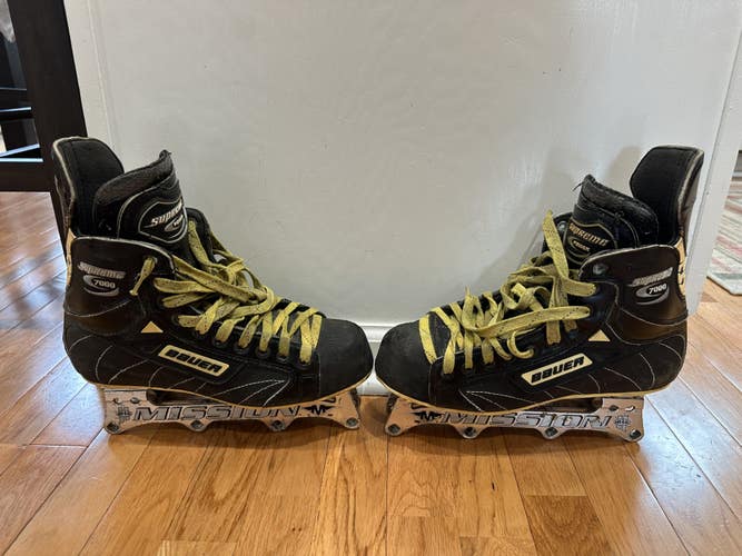 Bauer Supreme 7000 Inline Skates - Mission Chassis - Regular Width Size 8 (Used)