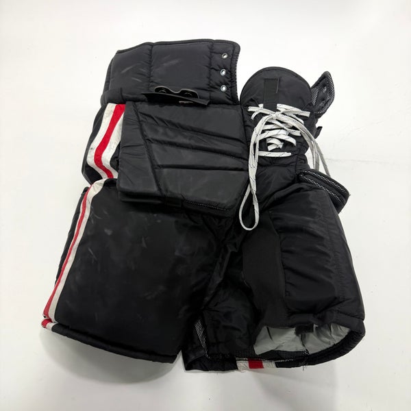 Used Black Chicago Blackhawks Vaughn Pro Goalie Pants | Size XL? | Soderblom | BH259