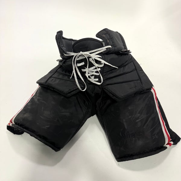 Used Black Chicago Blackhawks Vaughn Pro Goalie Pants | Size XL? | Soderblom | BH257