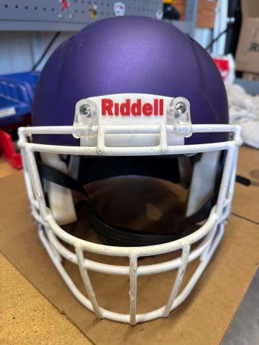 USED RIDDELL SPEED ICON ADULT HELMET - LARGE - FLAT PURPLE METALLIC