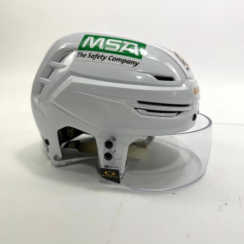 Used White Warrior Alpha One Pro Helmet With Visor | Medium | Grzelcyk Pittsburgh Penguins | BH282