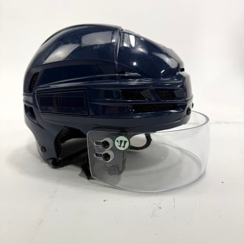 Used Navy CCM Tacks X Helmet With Visor | Medium | BH281