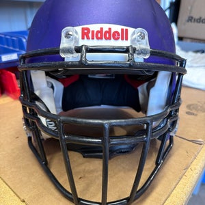 USED RIDDELL SPEED ICON ADULT HELMET - LARGE - FLAT PURPLE METALLIC