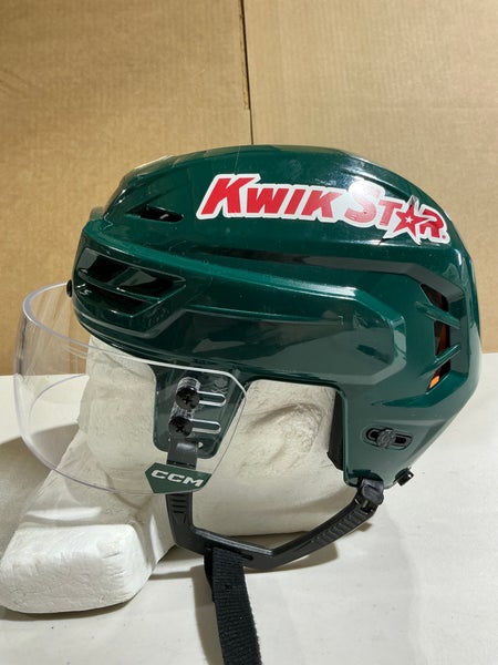 CCM Tacks 710 Pro Stock Hockey Helmet Visor Combo Small Forest Green WILD (Used) 25797