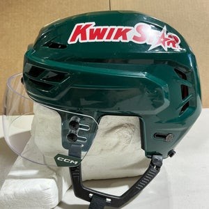 CCM Tacks 710 Pro Stock Hockey Helmet Visor Combo Small Forest Green WILD (Used) 50687