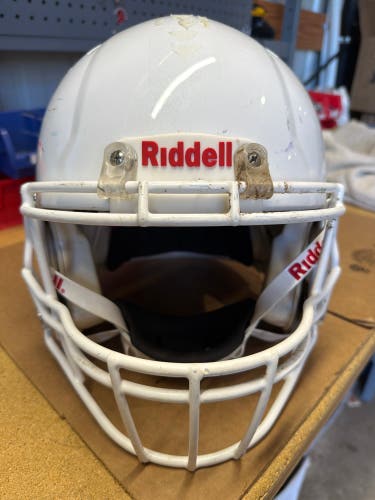 USED RIDDELL SPEED ICON ADULT HELMET - XL - METALLIC WHITE