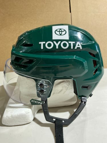 CCM Tacks 710 Pro Stock Hockey Helmet Visor Combo Medium Forest Green WILD (Used) 71576