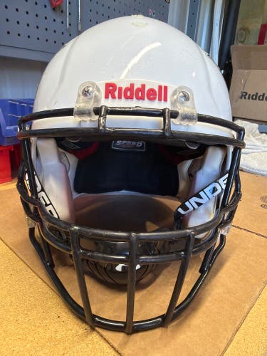 USED RIDDELL SPEED ICON ADULT HELMET - XL - METALLIC WHITE