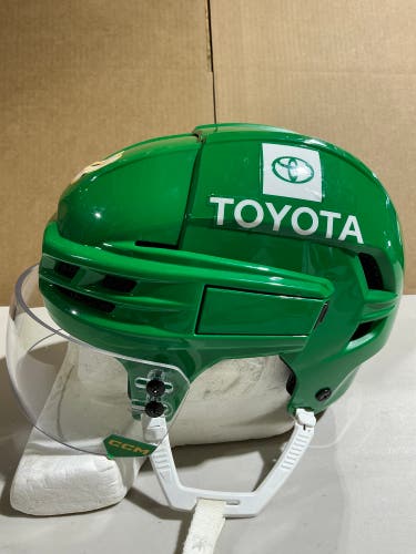 CCM Super Tacks X Custom Pro Stock Hockey Helmet Visor Combo Medium Green WILD (Used) 28651