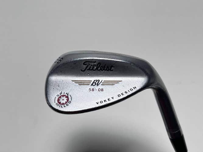 Titleist Vokey Spin Milled Chrome 2009 Lob Wedge LW 58* 8 Bounce Wedge RH