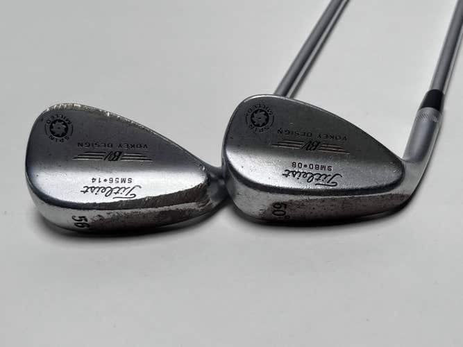 Titleist Vokey Spin Milled Chrome 2009 Wedge Set 56* 14 | 60* 8 Wedge LH