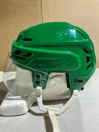 CCM Tacks 710 Pro Stock Hockey Helmet Visor Combo Medium Green WILD (Used) 23671