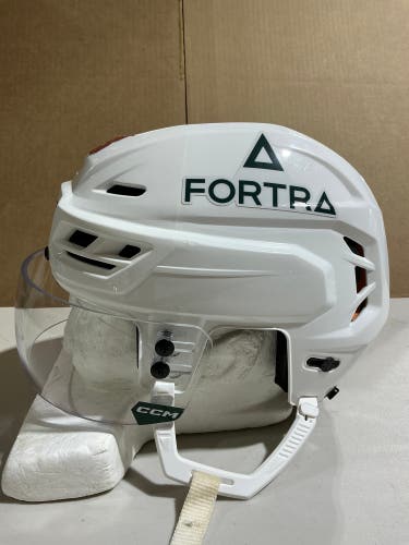 CCM Tacks 710 Pro Stock Hockey Helmet Visor Combo Medium White WILD (Used) 68661
