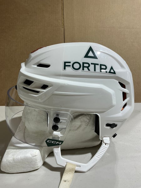 CCM Tacks 710 Pro Stock Hockey Helmet Visor Combo Medium White WILD (Used) 68661