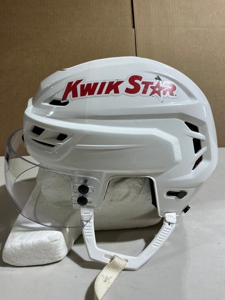 CCM Tacks 710 Pro Stock Hockey Helmet Visor Combo Medium White WILD (Used) 97614