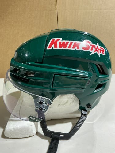 CCM Tacks 910 Pro Stock Hockey Helmet Visor Combo Medium Forest Green WILD (Used) 22108