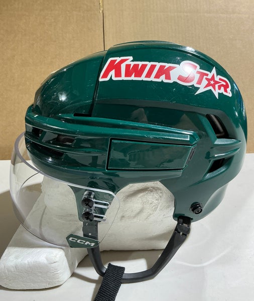 CCM Tacks 910 Pro Stock Hockey Helmet Visor Combo Small Forest Green WILD (Used) 14688