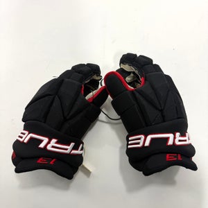 Used Black and Red Chicago Blackhawks True Catalyst 9X Gloves | 14" | Sanford | BH272