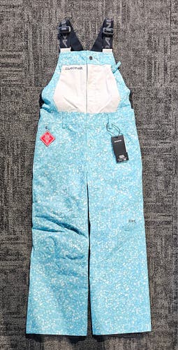 New Dakine Ski PantsDakine Youth Staple Bib Snow Pants Small Blue Floral 10K Waterproof NWT
