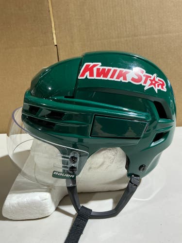 CCM Super Tacks X Pro Stock Hockey Helmet Visor Combo Medium Forest Green WILD (Used) 11127