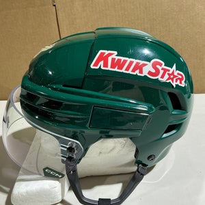 CCM Super Tacks X Pro Stock Hockey Helmet Visor Combo Medium Forest Green WILD (Used) 20486