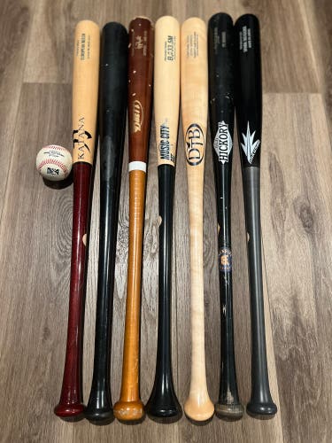 7‑Bat Power Bundle — Birch, Maple, Beech, Composite — Great Mix of Profiles 33-34" (Used)