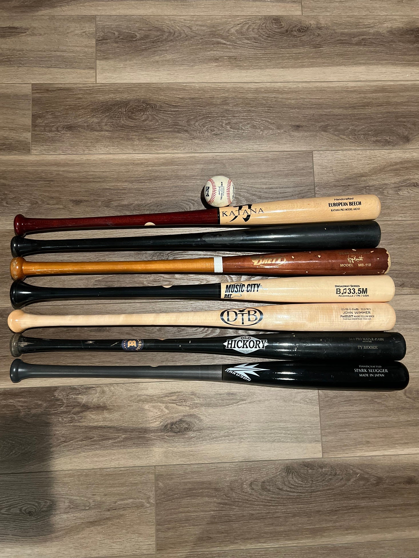 Brett Bros. Batte de baseball BBCOR en bois d'érable/bambou