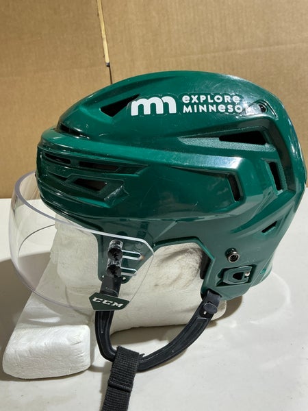 Bauer Re-Akt 150 Pro Stock Hockey Helmet Visor Combo Small Forest Green WILD (Used) 52874