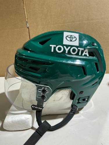 Bauer Re-Akt 150 Pro Stock Hockey Helmet Visor Combo Medium Forest Green WILD (Used) 81407